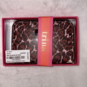 Trina Turk Small Leopard Zip Around Wallet MSRP $58  NIB